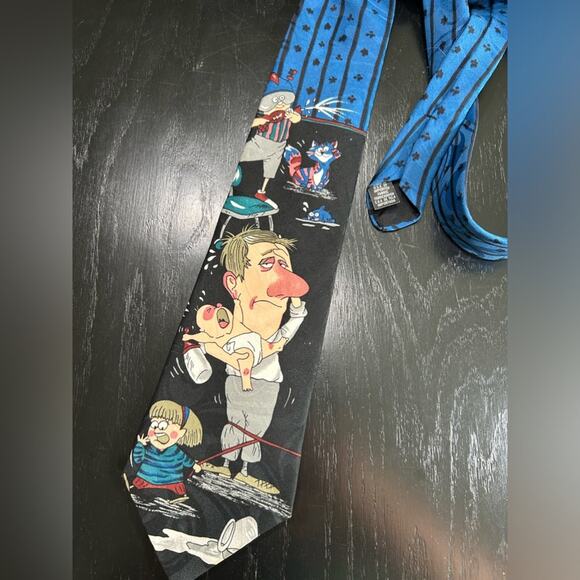 Dad tie- novelties- sick dad with kids- funny ties! Dad jokes preowned - Picture 5 of 8